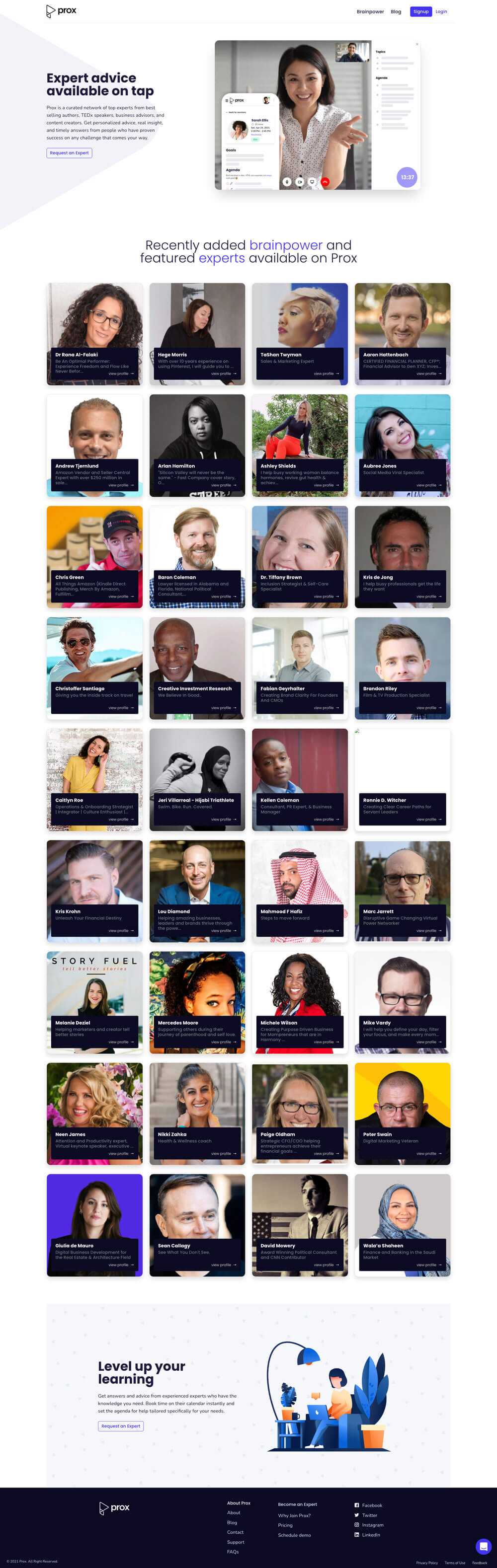 prox.io experts page