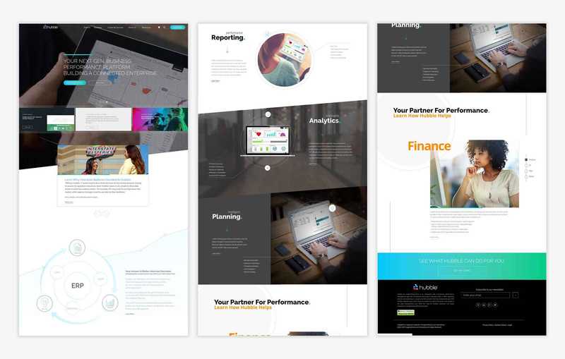 Hubble home page design