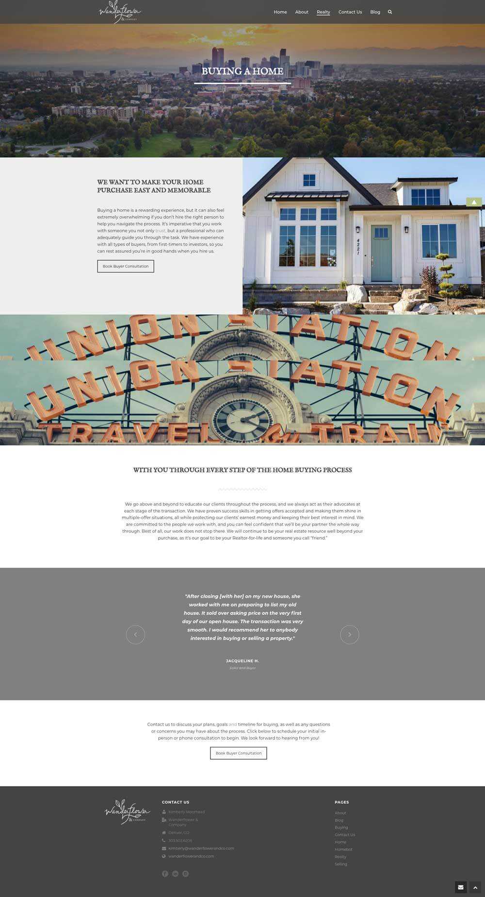 Wander Flowers buying page